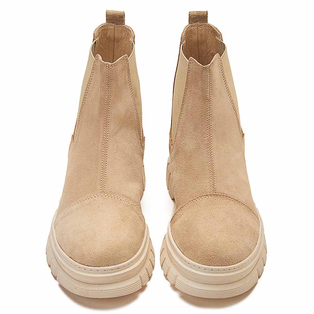 Men suede chelsea boots - Beige