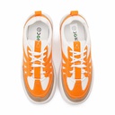 Trendy women sneakers with orange details - White