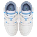 Trendy women sneakers with blue details - White