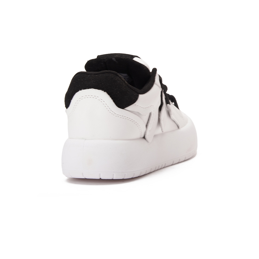 Fashion women sneakers with black details - White
