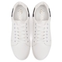 Women fashion sneaker with mint side details - White