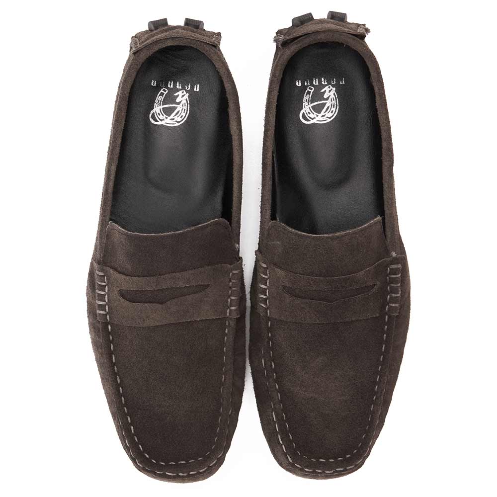 Men fashion chamois moccasin - Grey