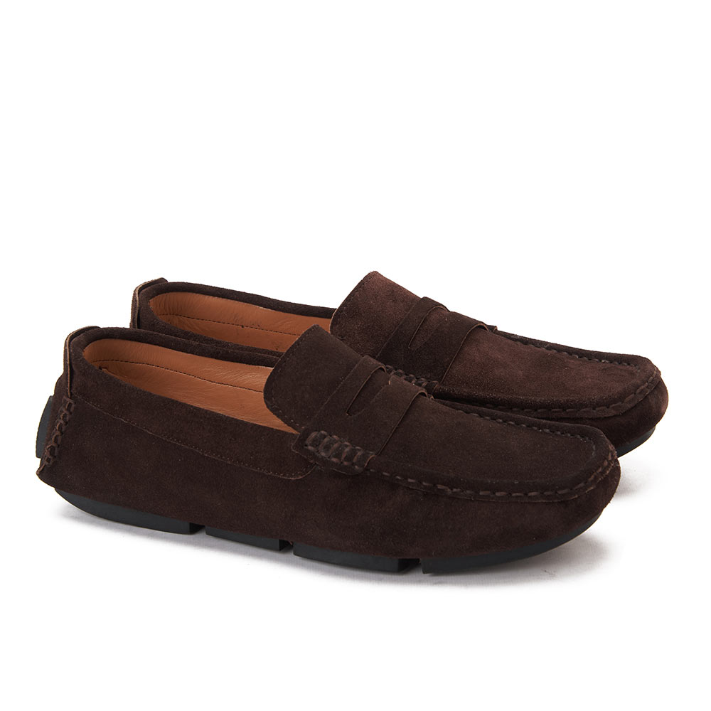 Men fashion chamois moccasin - Brown