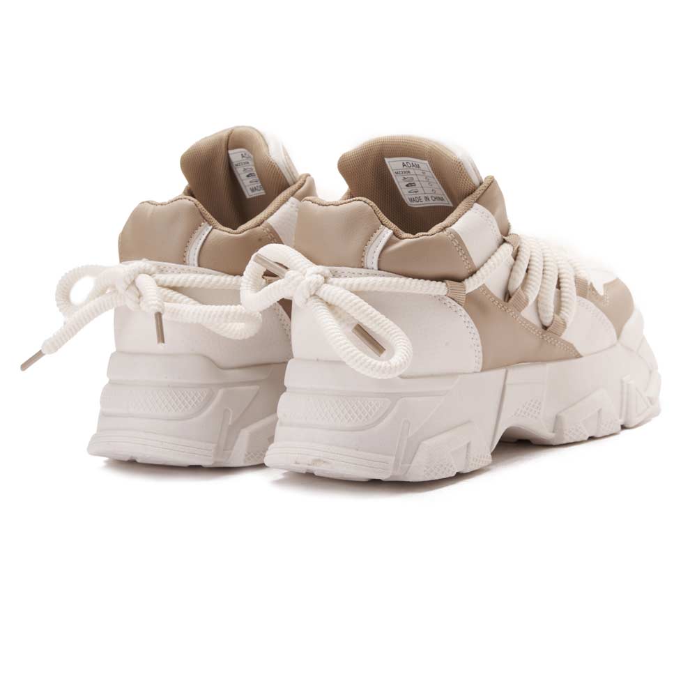 Women Trendy Fashion Sneakers - Beige1