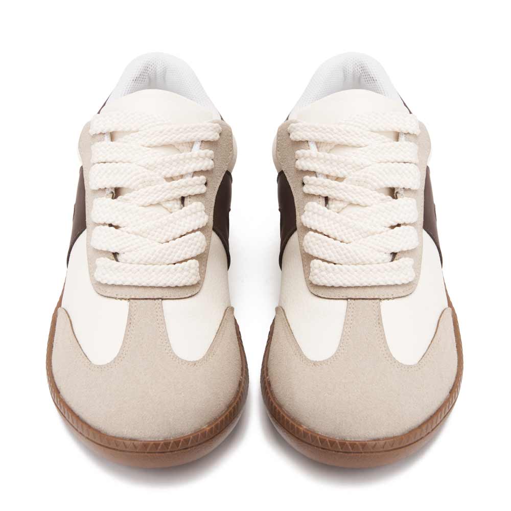 Women's stylish sneakers - Beige*Brown2