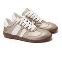 Women trendy leather sneaker - Gold