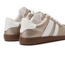 Women trendy leather sneaker - Gold1