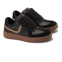Women's fashion sneakers with beige details - Black