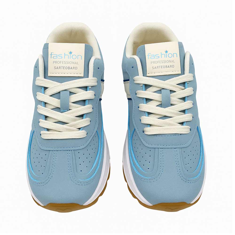 Women's fashionable sneakers - Blue2