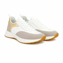 Women stylish goldy sneakers - White