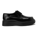 Men's high sole leather shoes - Black