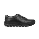Men geniune leather trainers - Black