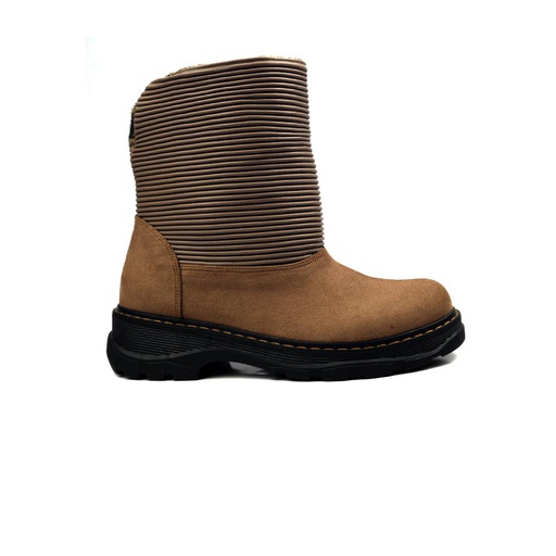 Women casual chamois boot - Cafe
