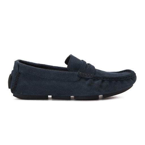 Men fashion chamois moccasin - Navy