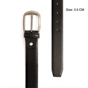 Men's classic leather belt - Black