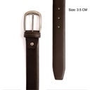 Men's classic leather belt - Brown