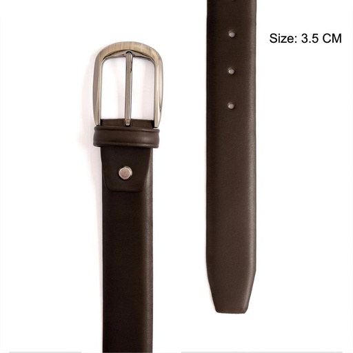 Men's classic leather belt - Brown