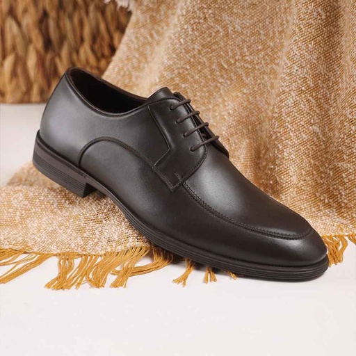 Men leather dress shoes - Brown