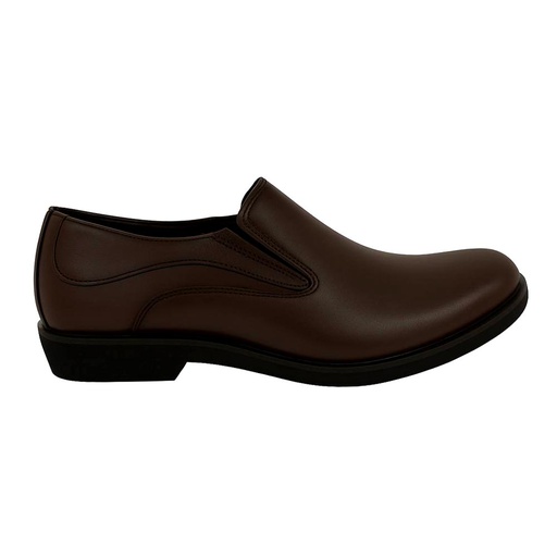 Leather slip on shoes with eva sole - Brown